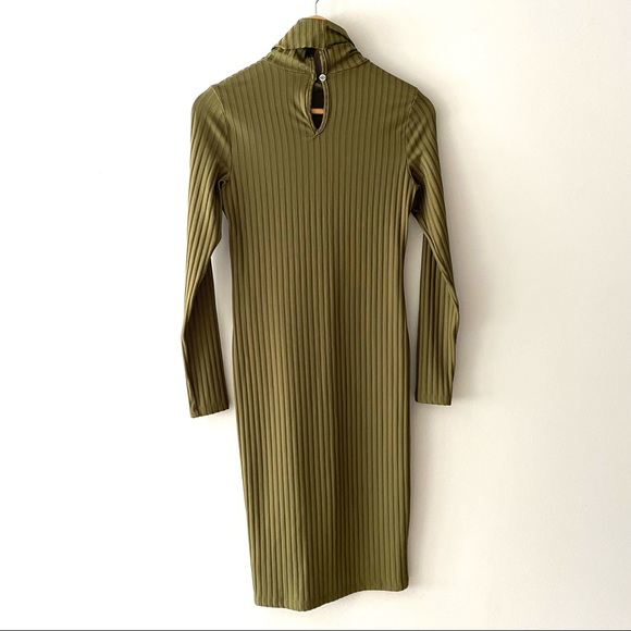 MARCIANO | Olive Green Turtleneck Dress - Picture 7 of 9
